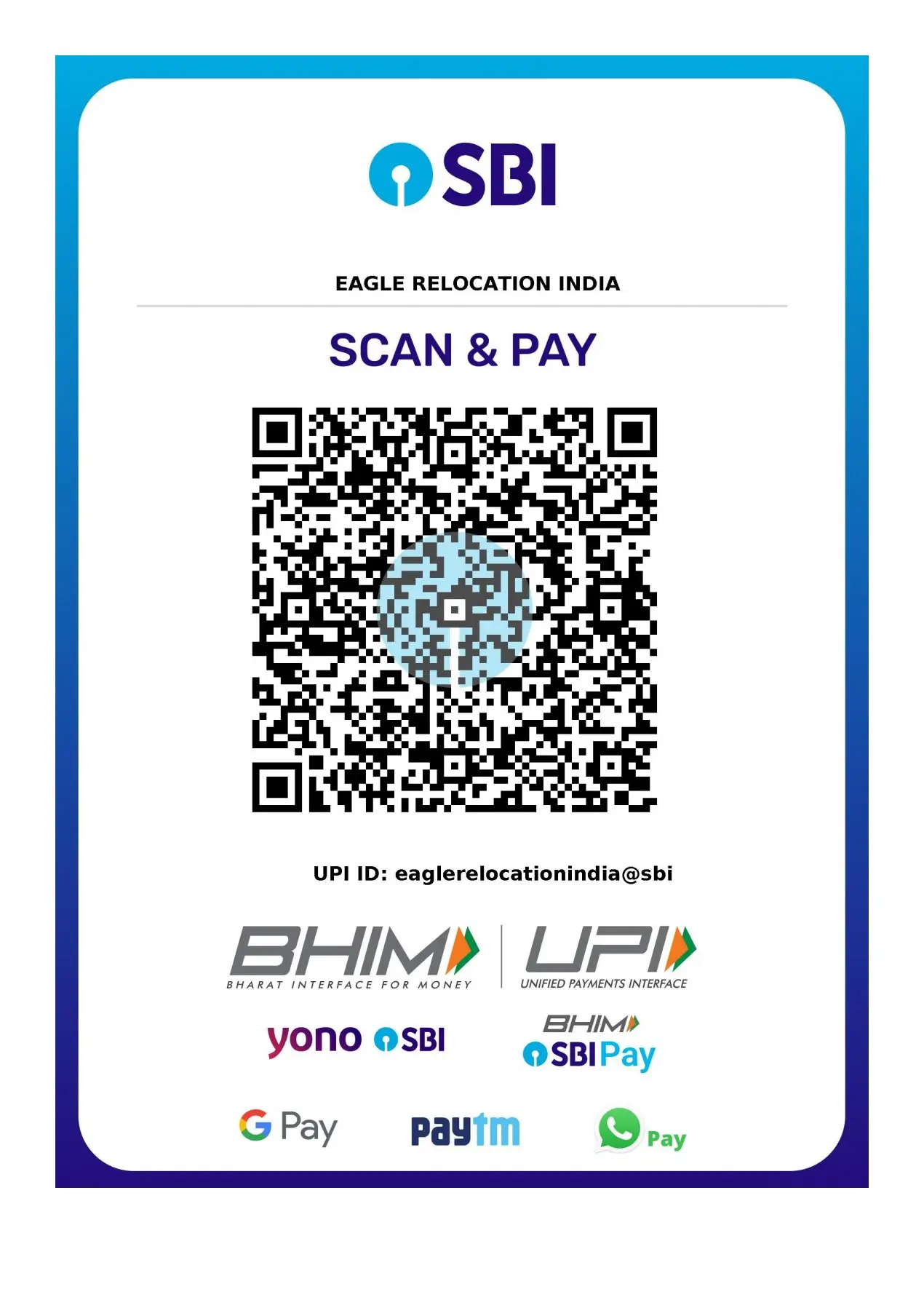 Eagle Packers UPI QR Code